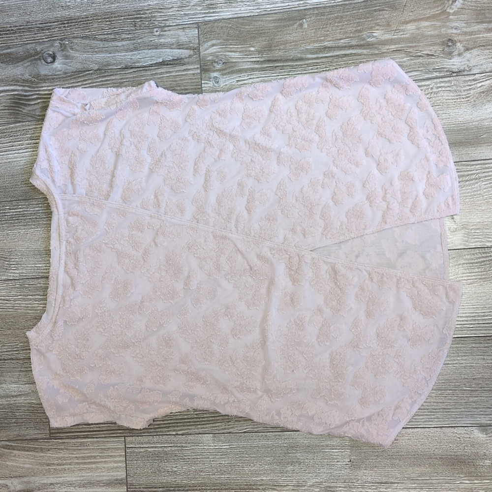 Wilfred Anvers Pink Floral Open Cross Back T-Shirt Blouse S - Picture 4 of 7